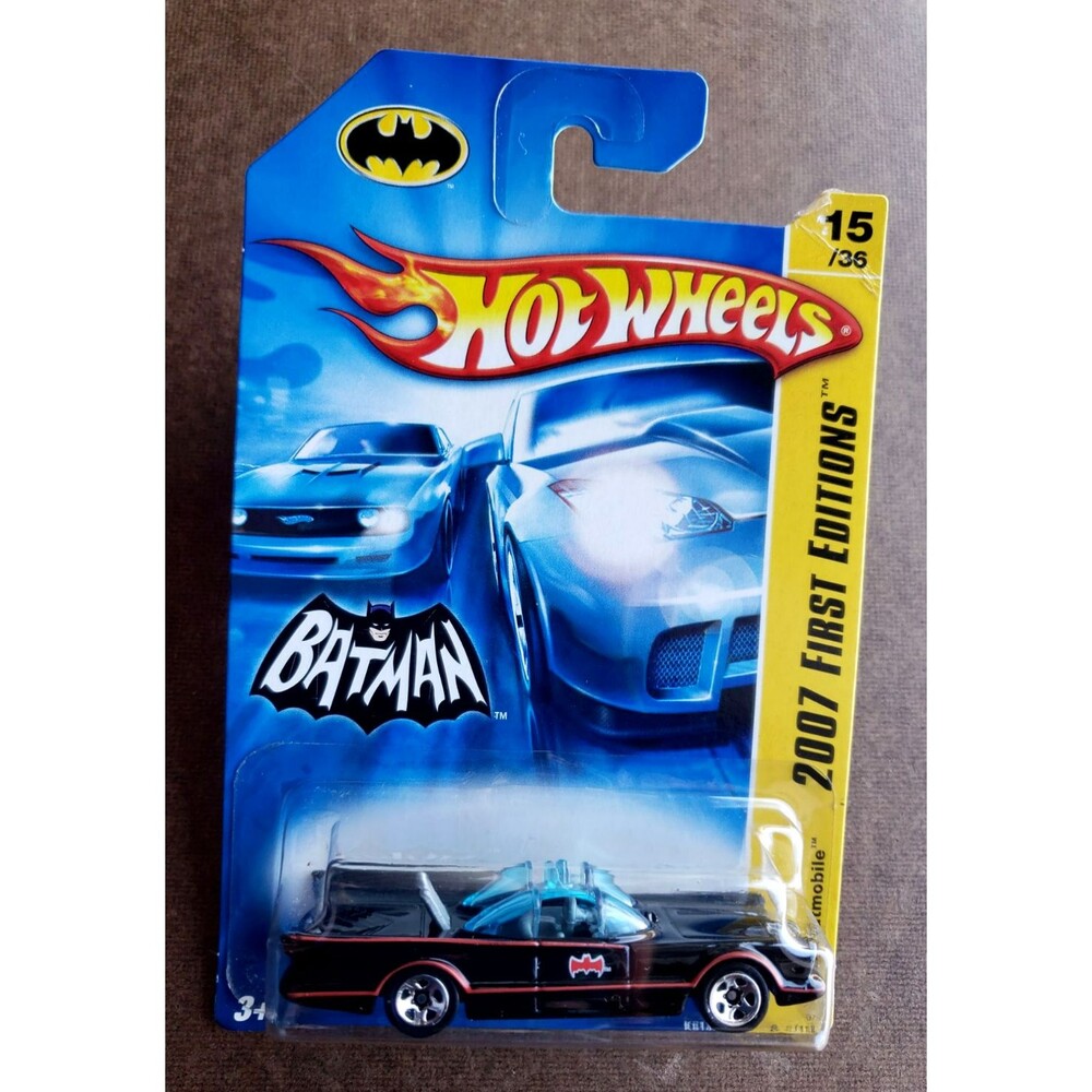 Hot Wheels TV BATMOBILE Black 2007 First Editions 15/36 Honeycomb Grill! LOT X 2 - Picture 8 of 16